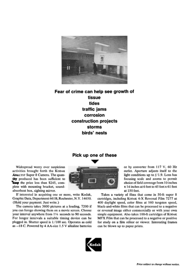 An ad for this cameras - published in the "Science"-magazine on 4 October 1974